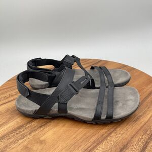 Merrell Sandspur Rose Sandals Womens Size 8 Black Leather Comfort Hiking Walking